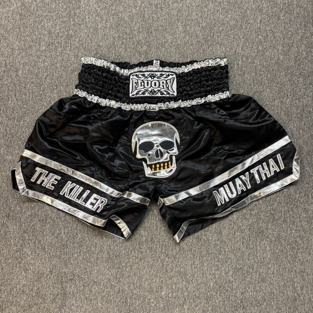 FLUORY Muay Thai Fight Shorts,MMA Shorts Training Cage Fighting L
